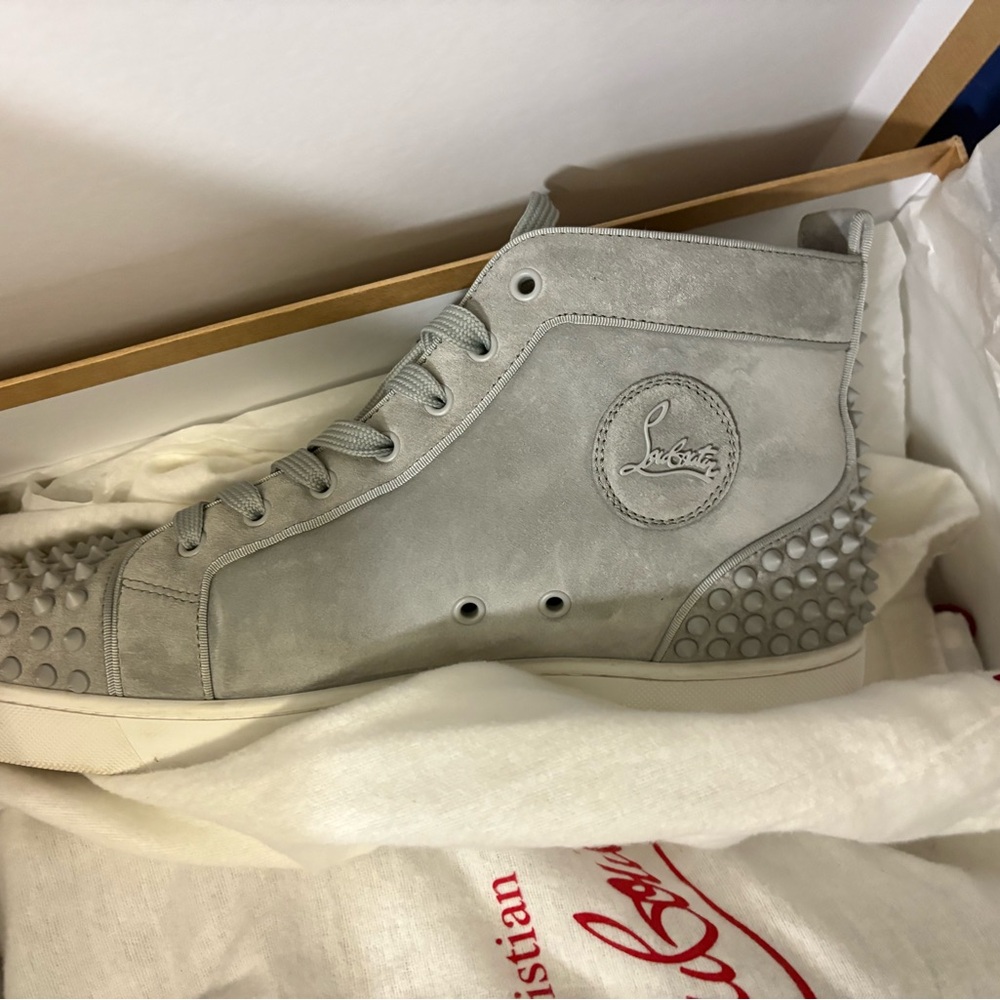 Christian Louboutin Powder Lou Spikes 2 Flat